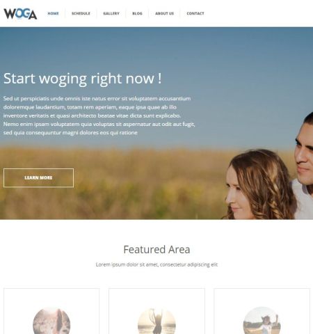 Fitness and lifestyle WordPress themes top choice: Woga