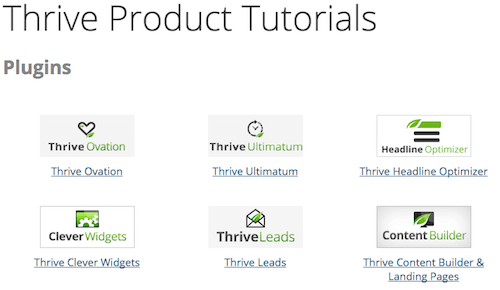 thrive product tutorials