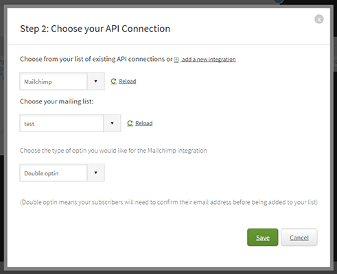 Choose API connection