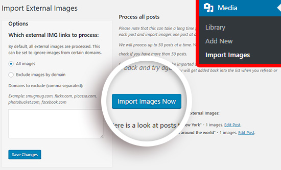 import images from wix to wordpress