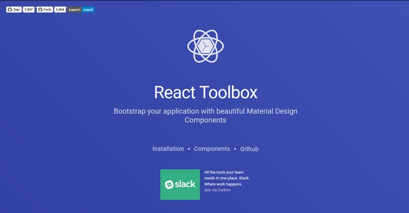 React Toolbox