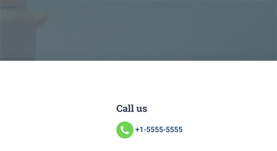 Click-to-call button with image icon