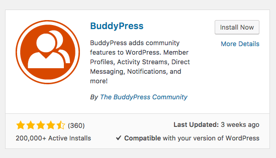 BuddyPress Install