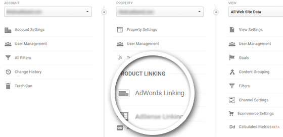 Link AdWords to Google Analytics