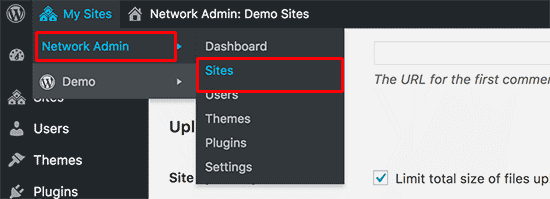 Adding new sites to your WordPress multisite network