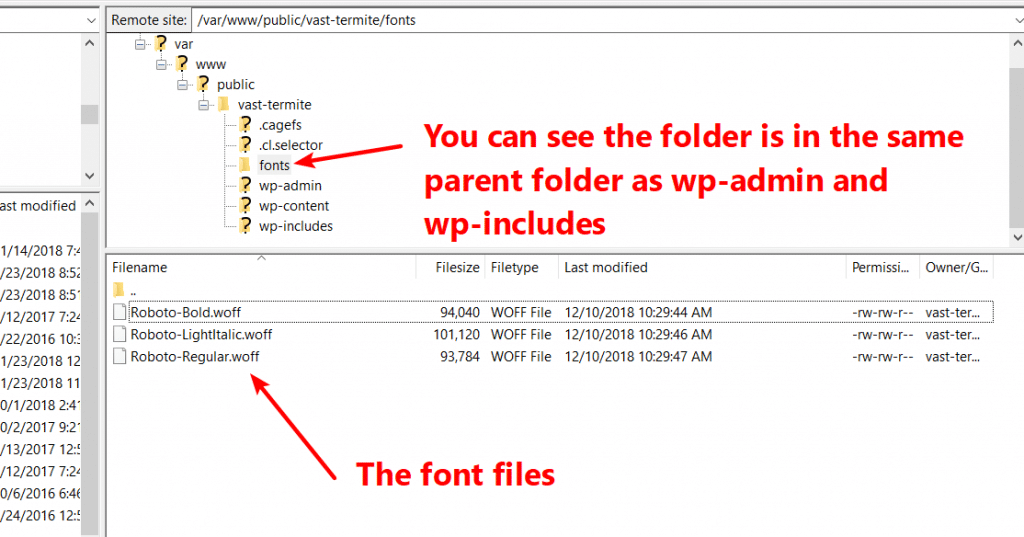 Upload fonts to host google fonts locally