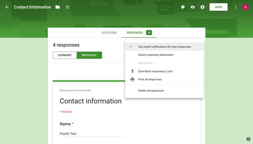 Google Forms Get Email Notifications