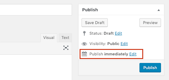 Change when to publish a post in WordPress