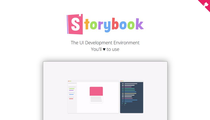 Storybook UI development environment 