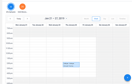 Calendar View Appointments