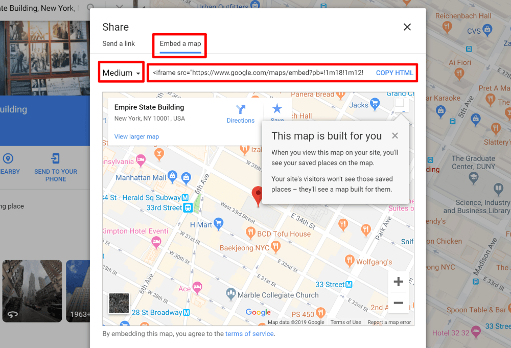 Google Maps embed code