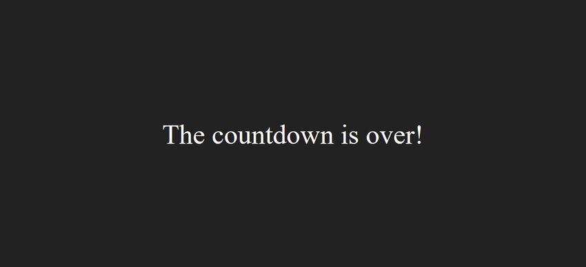 JavaScript Countdown Timer Off