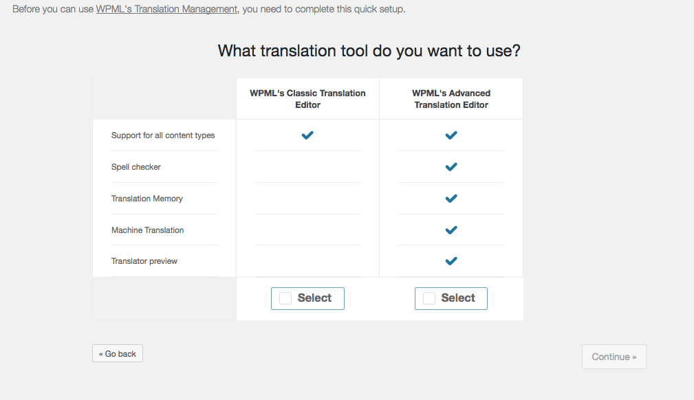 Activate advanced translation editor