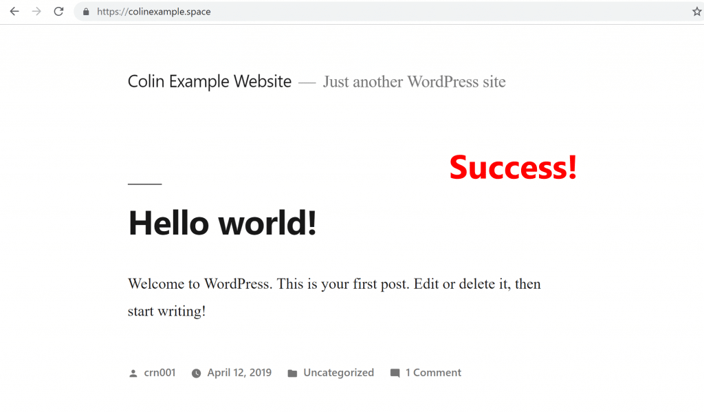 wordpress site