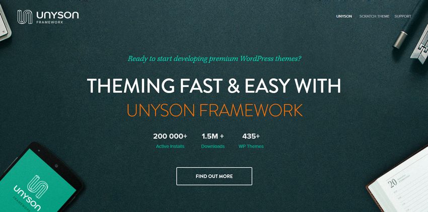 Unyson WordPress Theme Framework