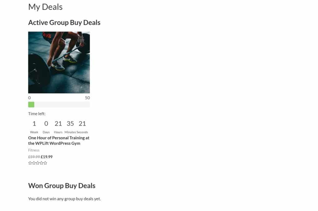 WooCommerce Group Buy and Deals archive page
