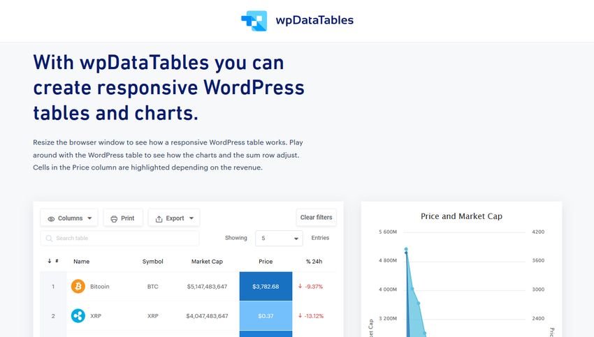 wpDataTables Premium WordPress Table Plugin