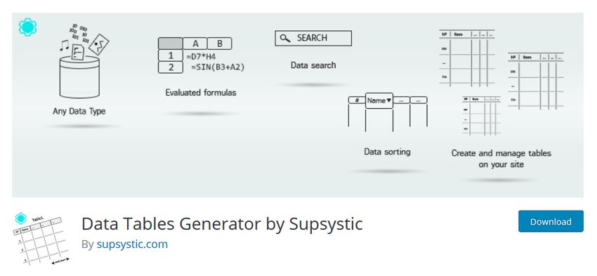 Data Tables Generator by Supsystic