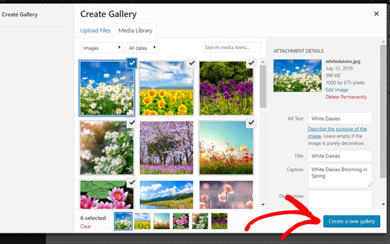 Select Images from WordPress Media Library