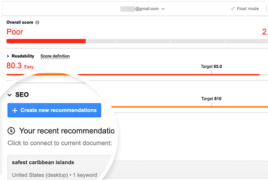 Generate SEO recommendations