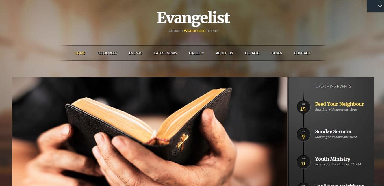 evangelist Church WordPress Theme
