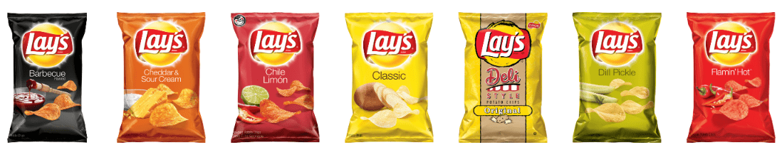 Color psychology in marketing – Lay's chip packet colors.