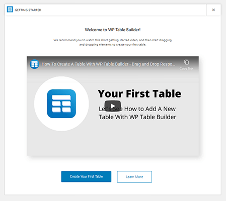 03 Create your first table