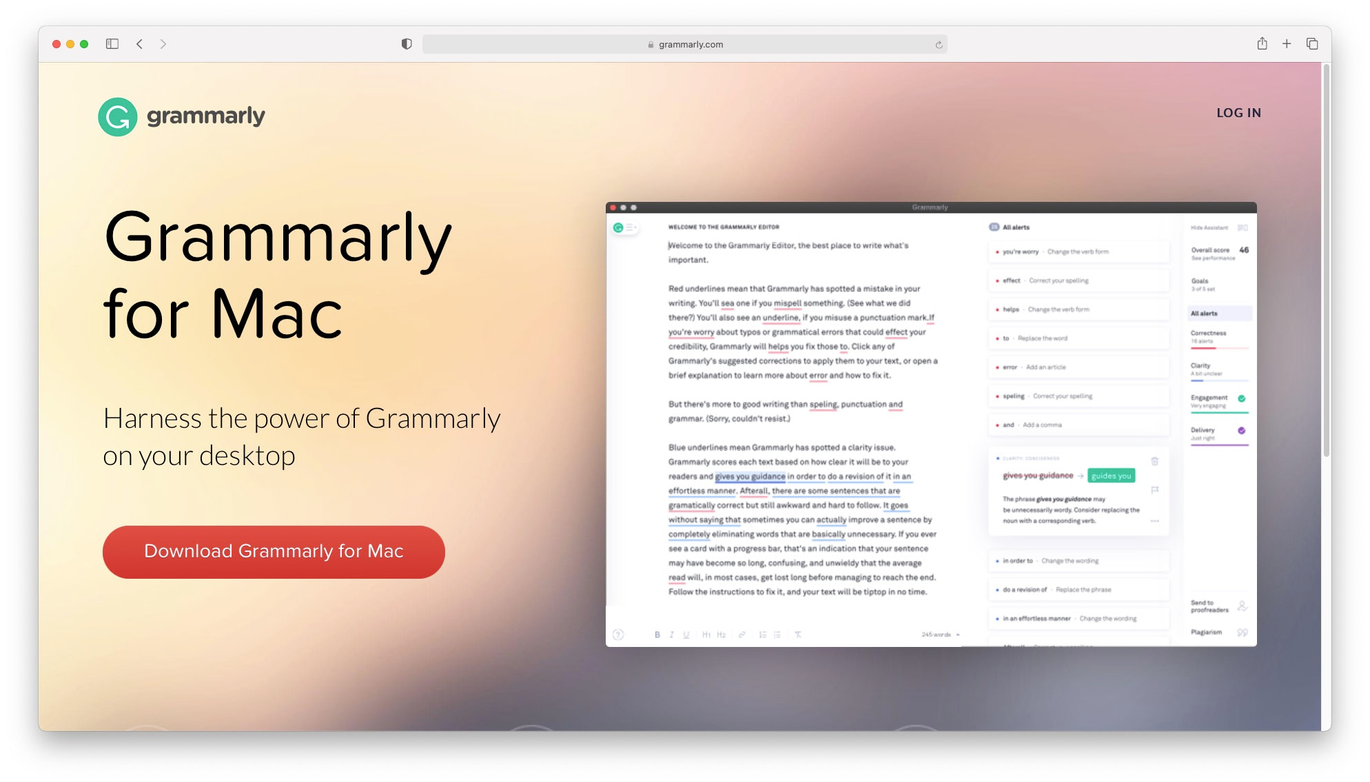 Best productivity apps for mac: Grammarly