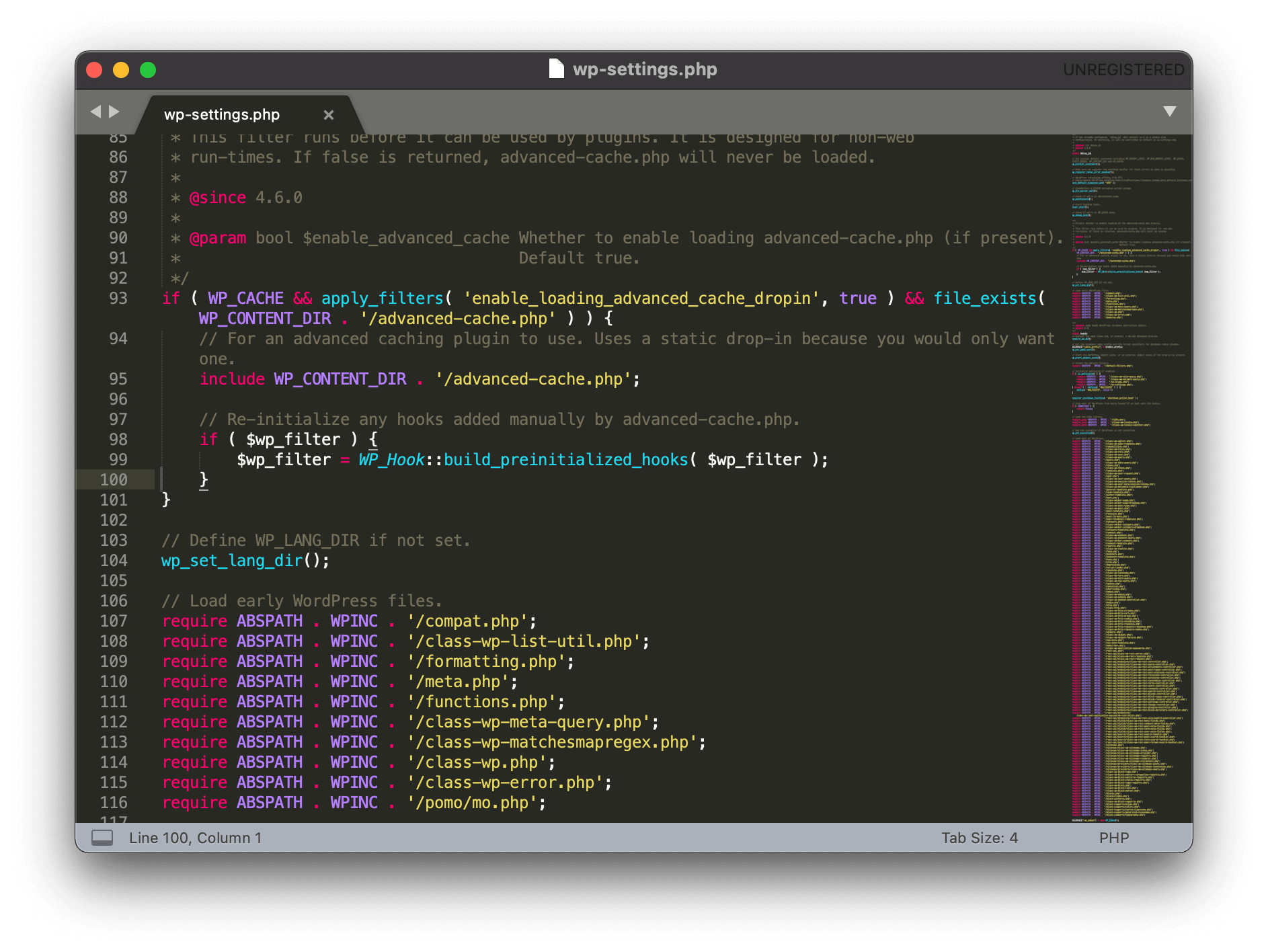 The Sublime Text editor.
