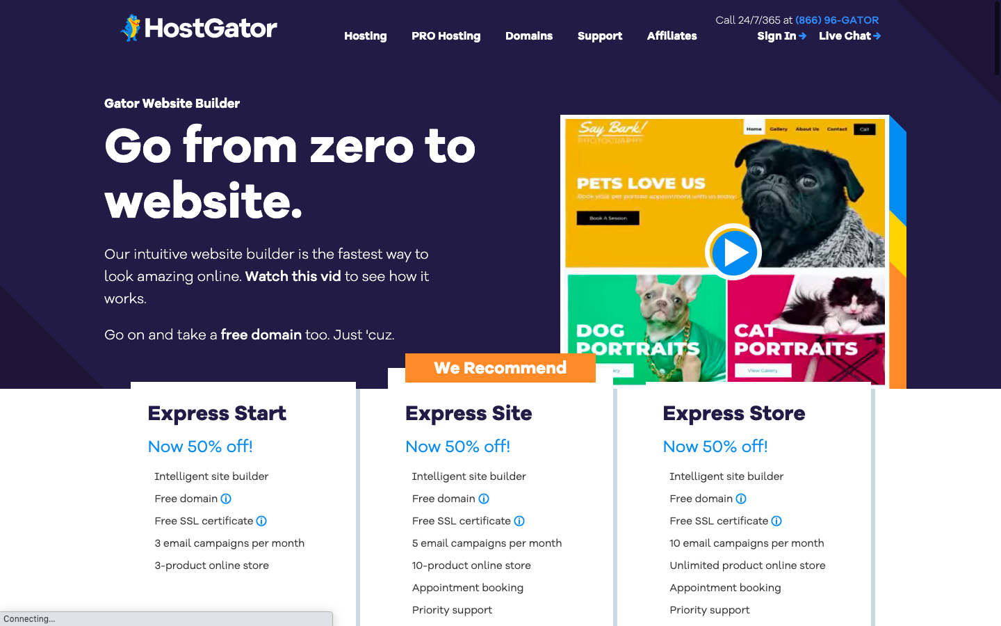 Gator website builder
