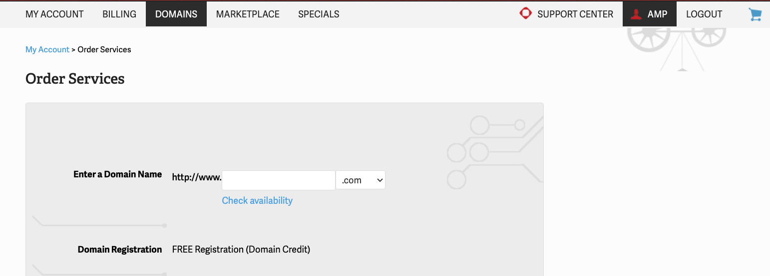 Free domain with InMotion Hosting