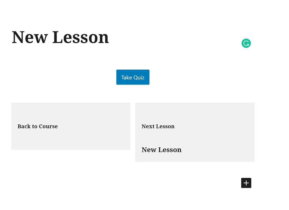 LifterLMS New Lesson