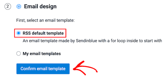 Use default RSS template