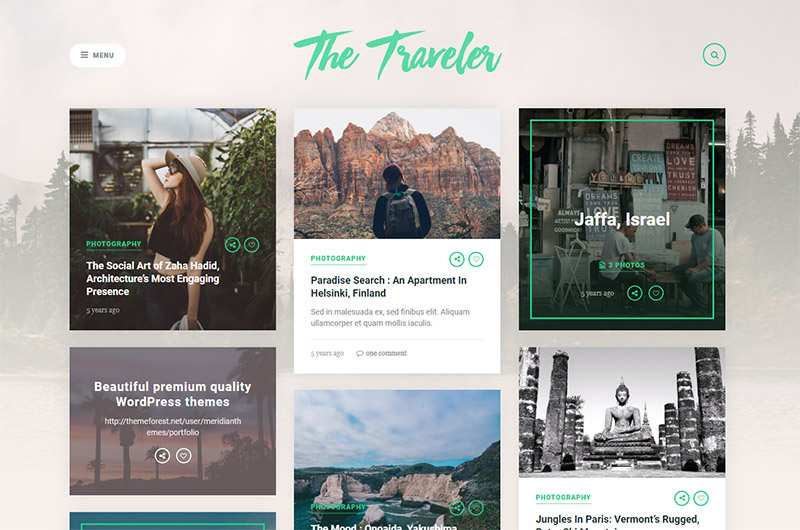 The Traveler - Travel WordPress Theme
