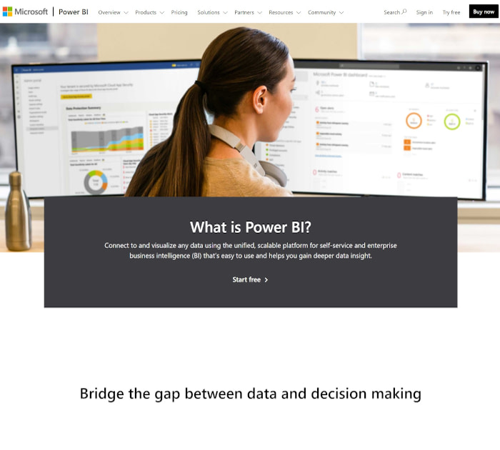 Best business intelligence tools: Microsoft Power BI