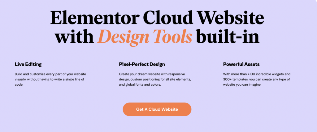 Elementor Cloud Design Tools