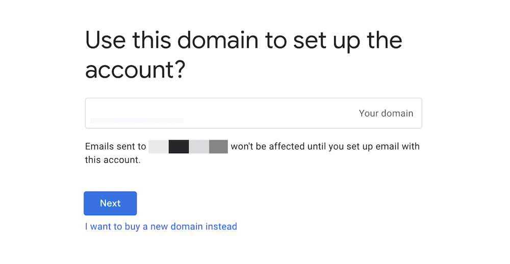 Adding the domain to your Workspace account.