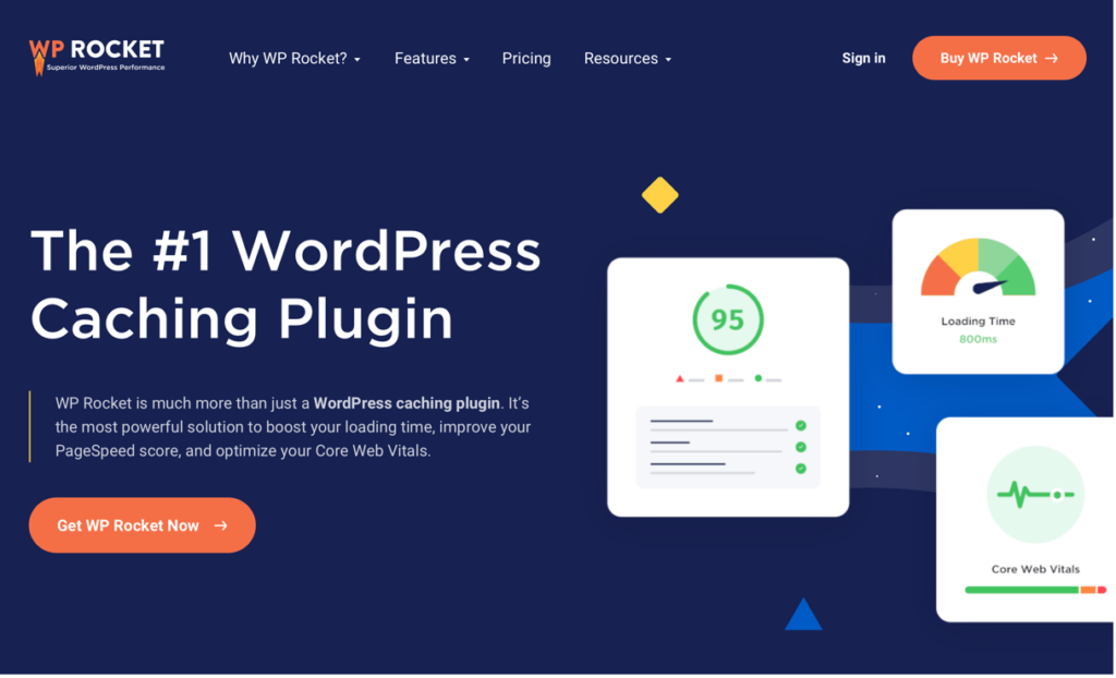 WP Rocket caching plugin for WordPress