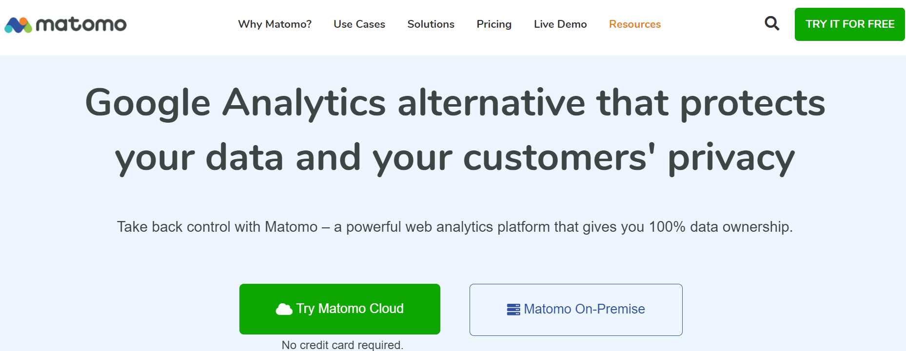 Matomo is an excellent Google Analytics alternative. 