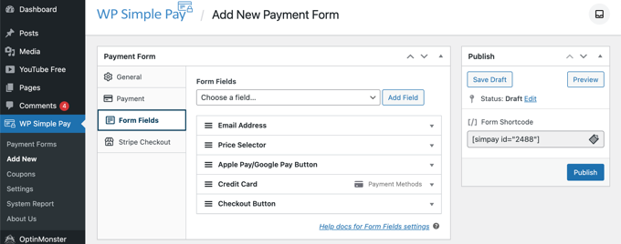 The Essential Form Fields Have Been Added For You