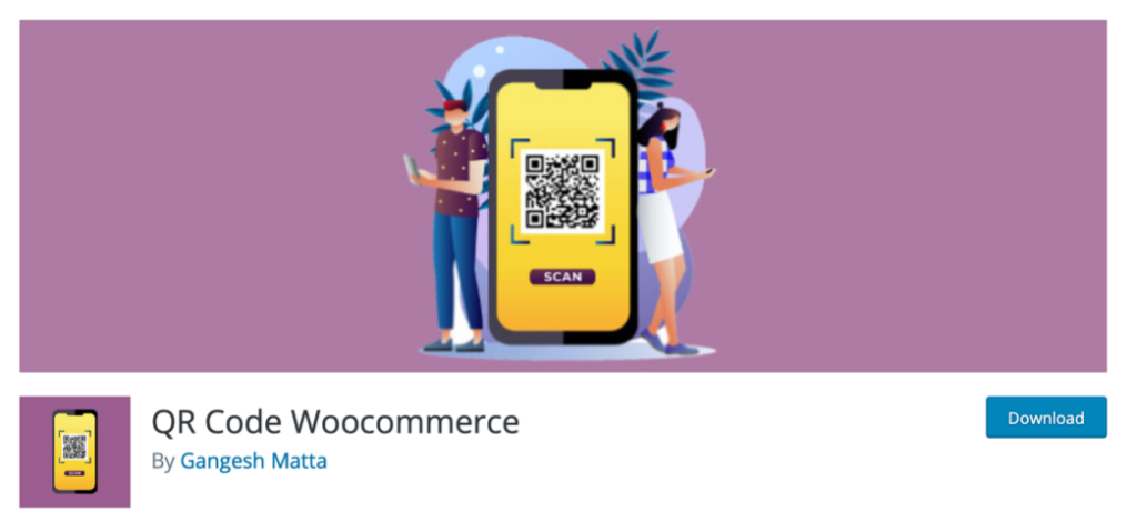 QR COde WooCommerce WordPress plugin screenshot