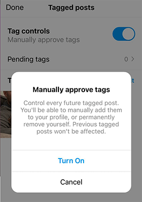 Approve tagged photos before they become visible