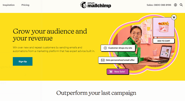 Mailchimp Homepage