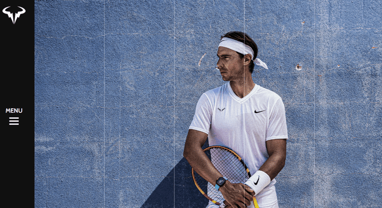 Rafael Nadal Online Portfolio Website Example