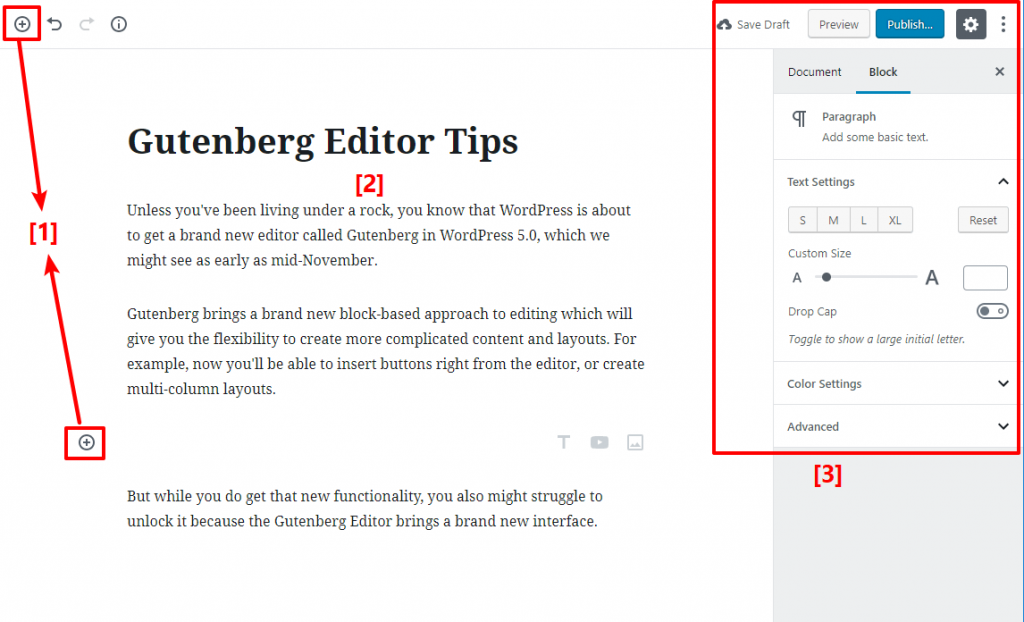WordPress Gutenberg tips