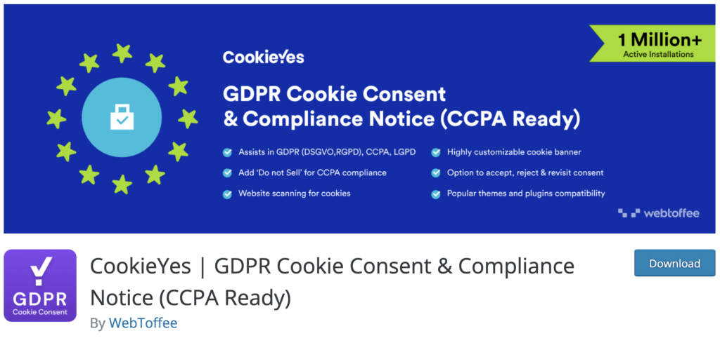 CookieYes GDPR Cookie Consent & Compliance (CCPA Ready)