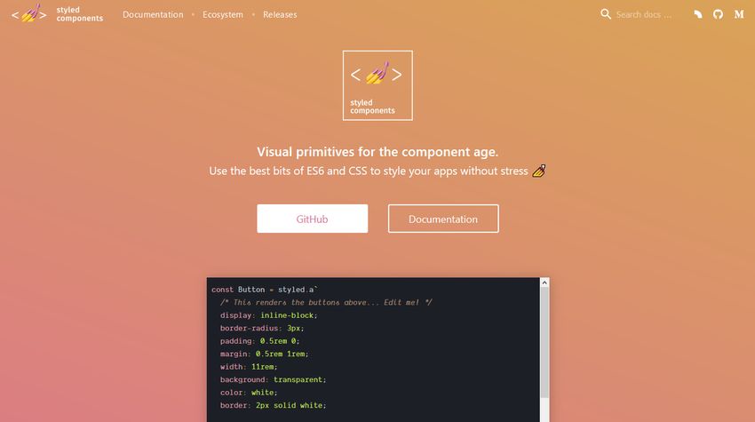 Styled Components CSS-in-JS Library