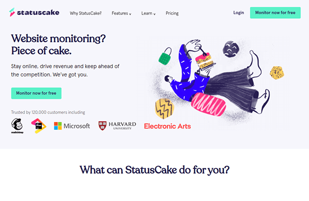 statuscake homepage