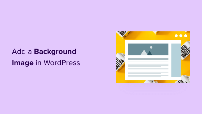 How to add a background image in WordPress