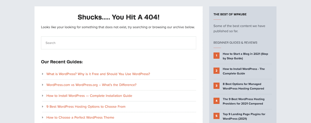 The WPKube 404 Page.
